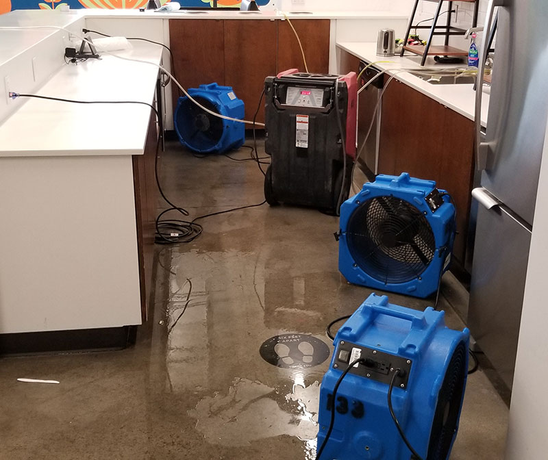 Water damage restoration services in Burlington